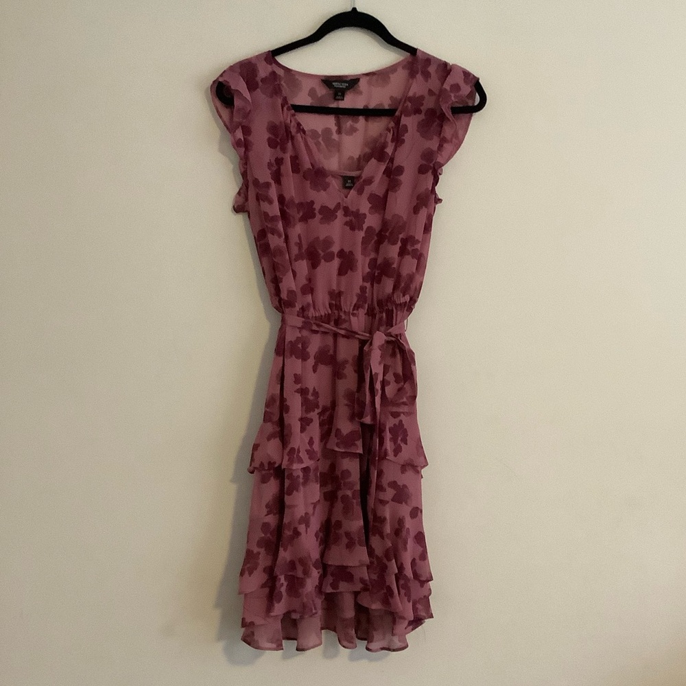 Simply Vera Vera Wang Mauve Floral Midi Dress
